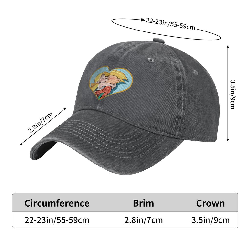 Hey Arnold Helga Pataki Cartoon Denim Fabric Cap Casual Baseball Caps Adjustable Hat Summer Unisex Baseball Hats