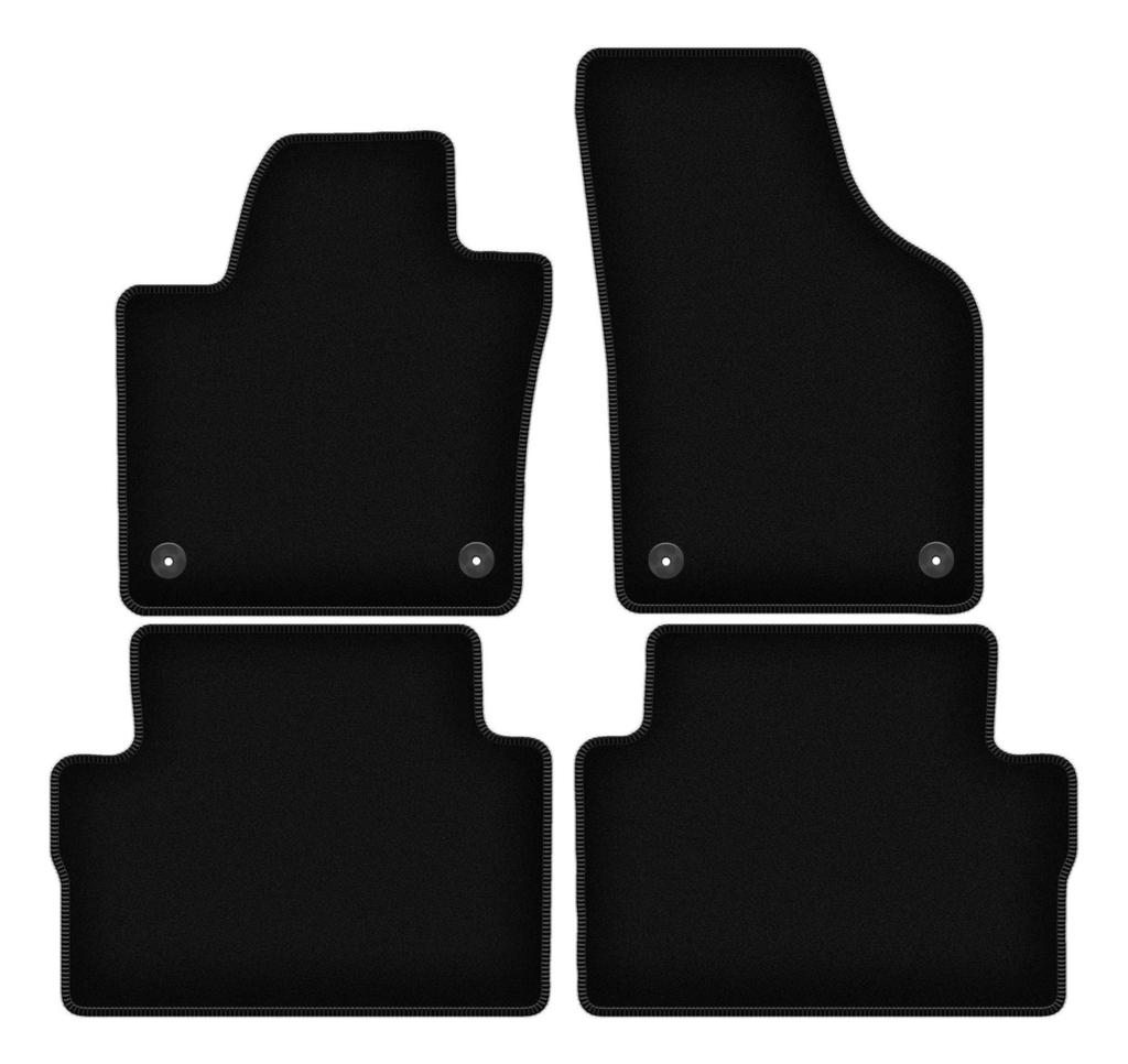 BASIC black velour floor mats for: Seat Alhambra II minivan (2010-2018)