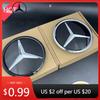 Autoaufkleber 2025 Für Benz 1 Stück Auto Frontgrill Stern Logo Emblem Spiegelunterseite 3D ABS Logo für Mercedes-Benz W205 W176 W212 W218 C