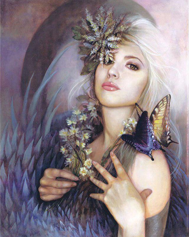 Diamond Painting Kit Butterfly Elves 5D DIY Diamond Embroidery Merman Landscape Pictures Of Rhinestones Mosaic Home Decor