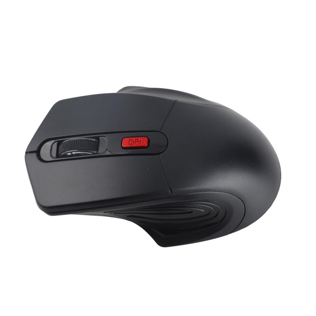 Wireless Mouse 2.4G Wireless Transmission Three DPI Adjustable Ergonomic Design Gaming MouseBlack