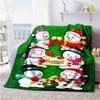 Christmas Snowman Style Personalized Name Blanket Multi-purpose Customizable Blanket Soft & Cozy Versatile for Bed Home Decor Living Room Sofa