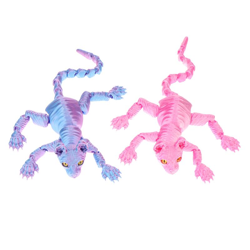 3D Printed Sphinx Cat 3D Printed Animal Toys Realistic Hairless Cat Figurines Articulated Cat Toys Cute Kitten Toys For Cat Love