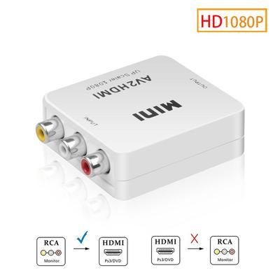 AV/RCA CVBS To HDMI-compatible Adapter 1080P Video Converter Mini AV2HDMI-compatible Adapter Convertor Box for HDTV Projector