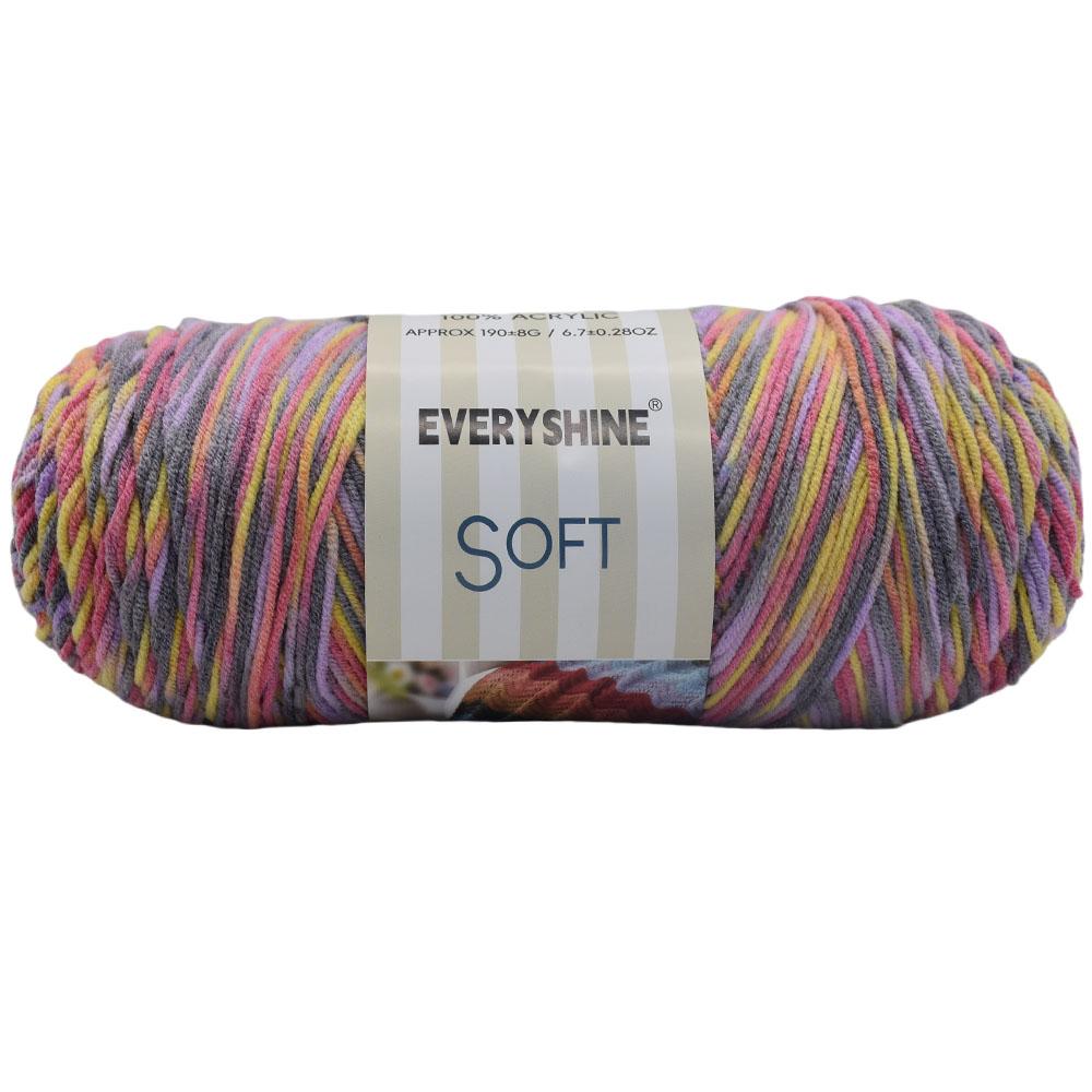 6pcs Gradient Super Bulky Yarn for Blankets Jumbo Polyester Bundle (1.14kg) - Extra Thick Multicolor DIY Knitting Crochet Kit for Chunky Home Decor