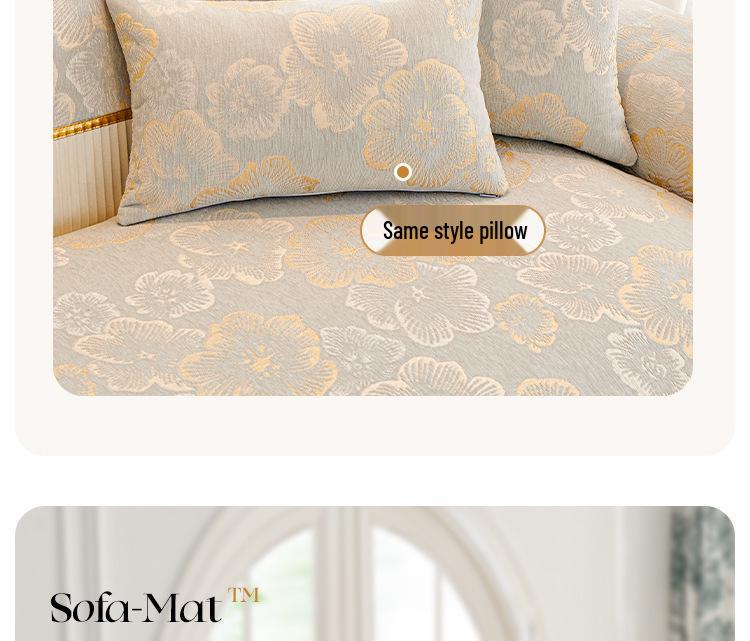 2025 Uniwersalna Poduszka na Sofę z Chenille - Antypoślizgowa, Czterosezonowa, Ekskluzywny Pokrowiec na Sofy Proste