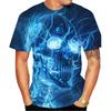 Summer Men's 3D Printed Crew Neck T-Shirt Fashion Versatile Breathable Trend Casual