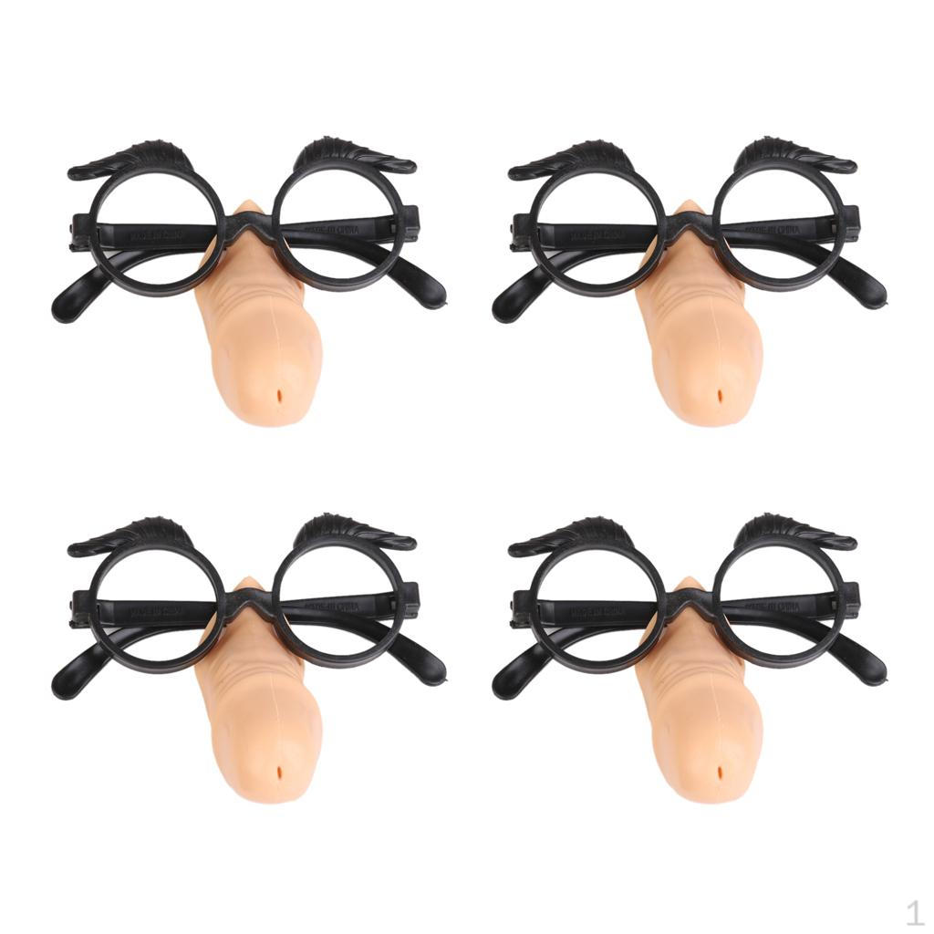 4pcs Nose Black Glasses Hen Stag Supply