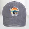 A baseball cap of urban style suitable for both Unisex and Women, with the words "Life is better with dogs" printed on it.