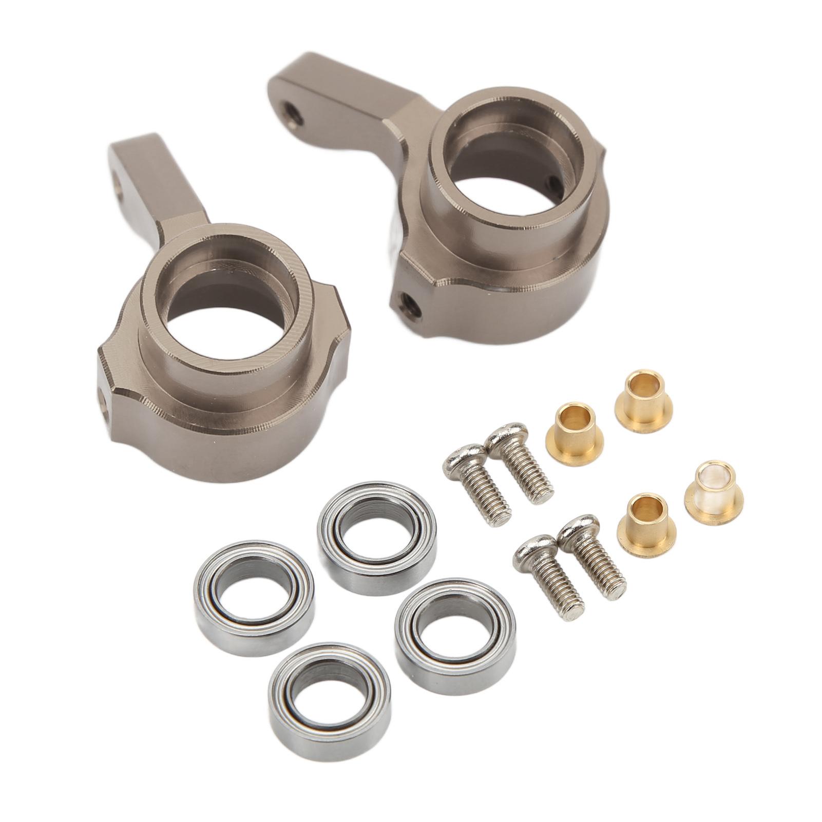 

2pcs RC Aluminium Steering Cup Universal Steering Knuckles for WPL B14 1 16 RC Car Upgrade PartsTitanium Color