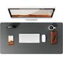 Leather Desk Mat | Computer Mat for Desk| Large Mouse Pad and Keyboard Mat | Desk Protector for