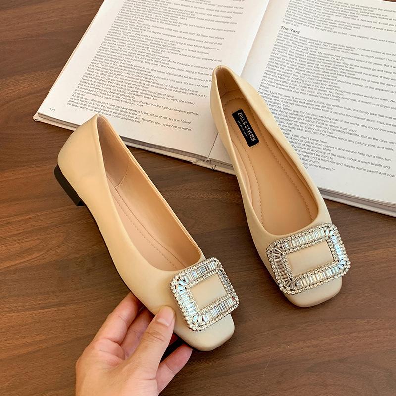 

Womens Multi Color Suede Square Toe Ballet Flats With Bow Leopard Print Comfortable Casual Office Daily Wear Shoes Comfortable 38