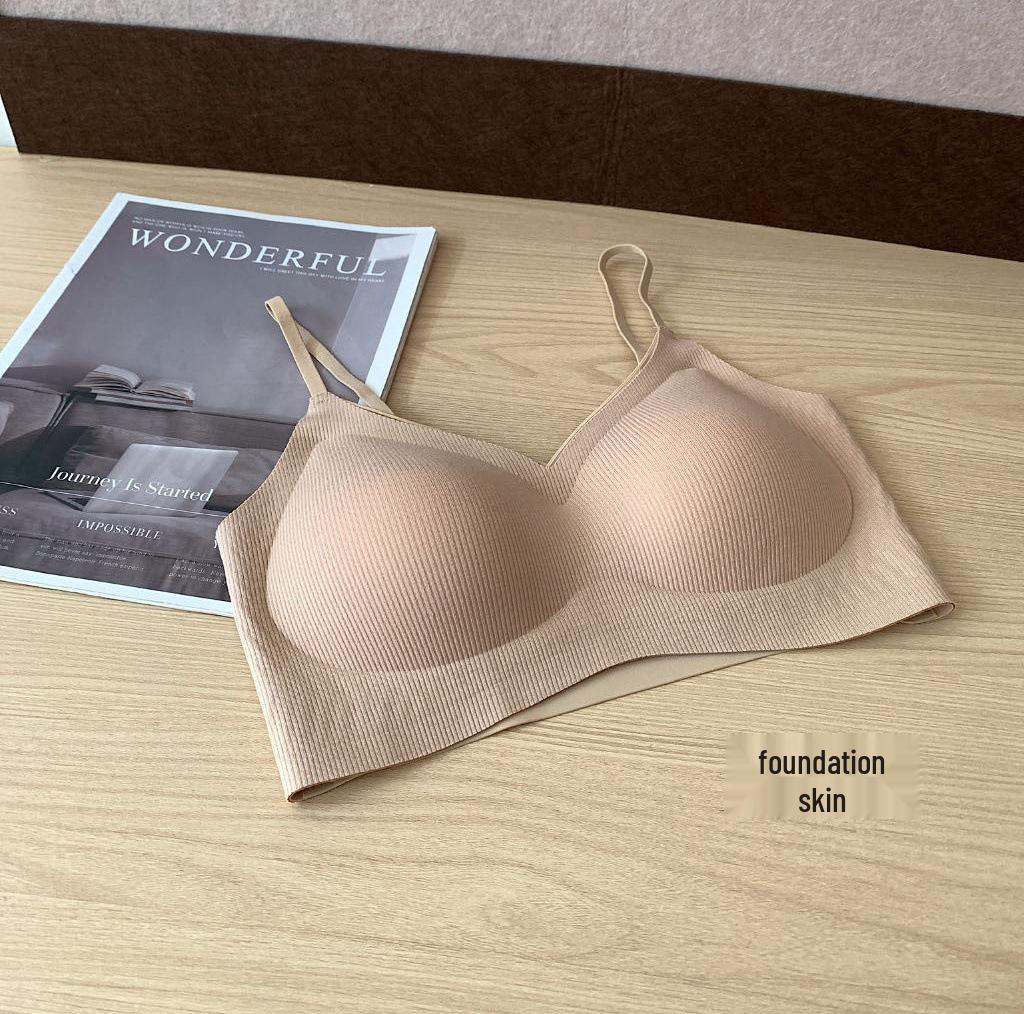 Invisible Push-Up Bra with Seamless Design Enhances Look, Comfortable Breathable Fit, Fixed Cup, and Beautiful Strappy Back