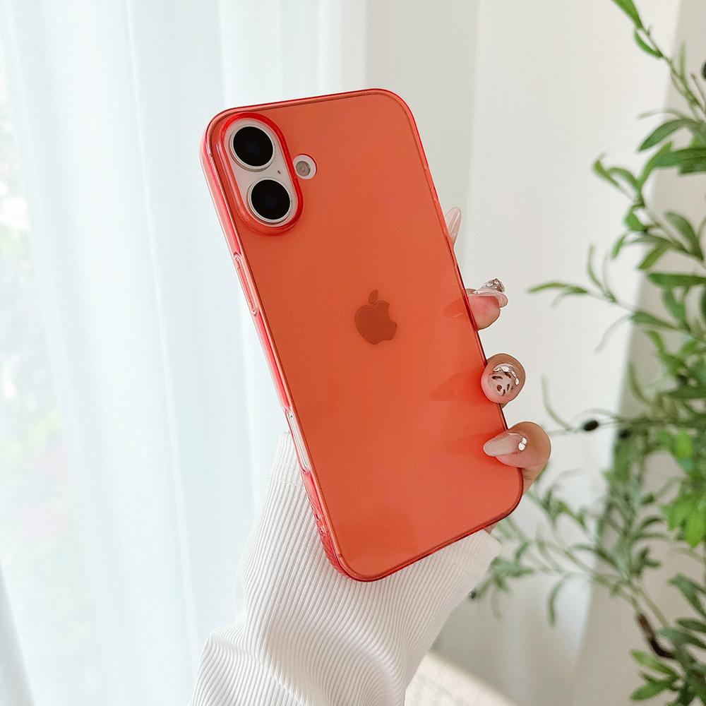 Colorful Candy Color Transparent Soft Case For iPhone Air 17 16 15 14 13 12 11 Pro Max Plus Mini Silicone Ultra Thin Clear Shell