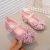 Girls' Princess Flats with Rhinestone Bow & Pearls
