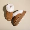 Casual and Comfortable Short Snow Boots Women's 2025 New One-pedal Winter Fluffy Cotton Shoes Small Platform Shoes