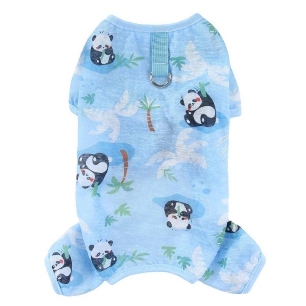 Breathable Dog Cooling Jumpsuit Panda Print Pet Sunscreen Clothing  for Dog Cats XXL