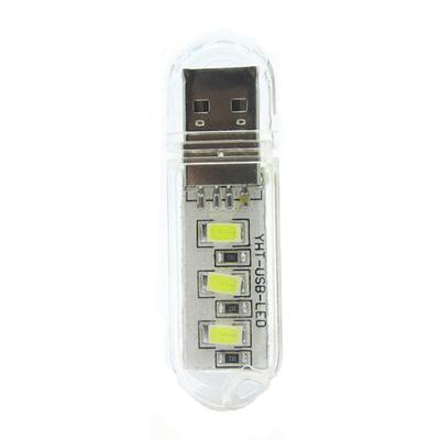 Luz noturna portátil com carga USB LED Bank Power PC Laptop Leitura Lâmpada de cabeceira