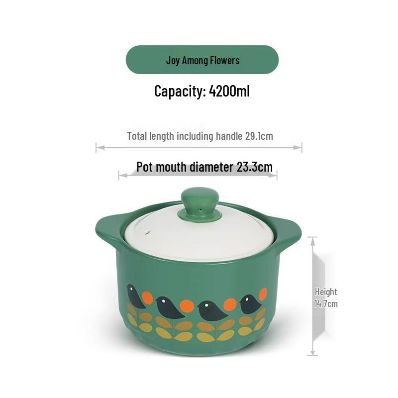 ZMR 4.2L High-Temperature Ceramic Casserole - Magpies Design