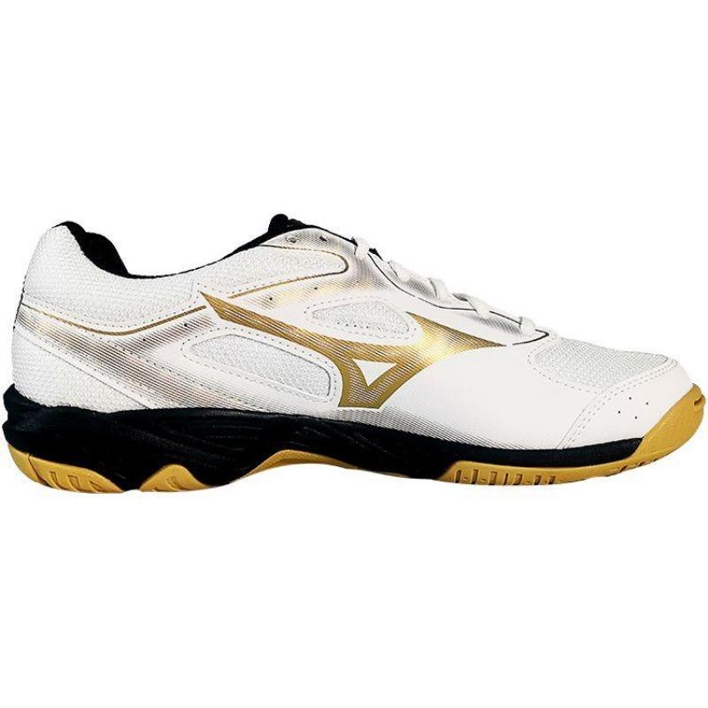 Mizuno Sky Blaster CN Unisex Low-Top Badminton Shoes White Gold 71GA234601