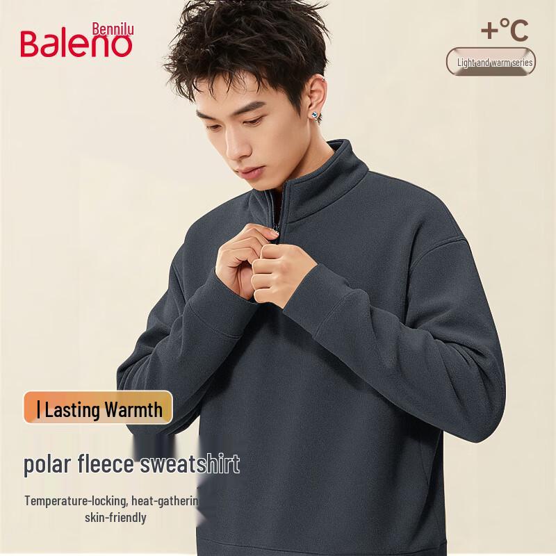 

Baleno Men s Winter Double-Sided Fleece Half-Zip Jacket 2XL