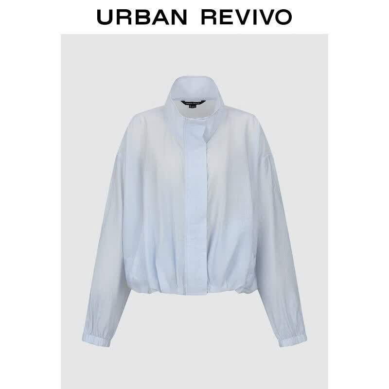 Women s Pleated Blossom Stand-up Collar Loose Coat L