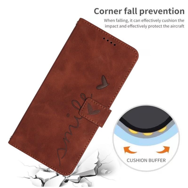 Soft TPU Flip Wallet Case With Heart Design IPhone 15 Pro Max 14 Card Slot Protective Cover
