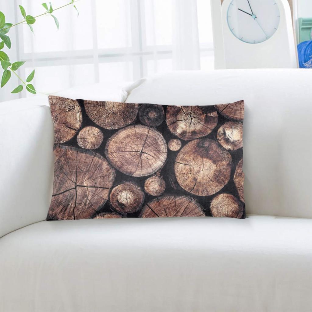 Oak Wood Rectangle Pillowcase Cushion Cover Decor Bedroom Bed Home Comfort Throw Pillow