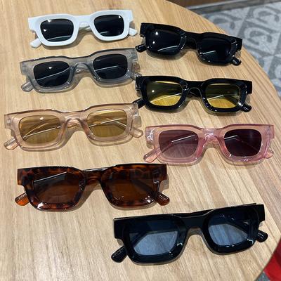 Vintage Small Rectangle Sunglasses Women Men Brand Designer Square Luxury Sun Glasses Shades Female Camber Concave Sunglasses