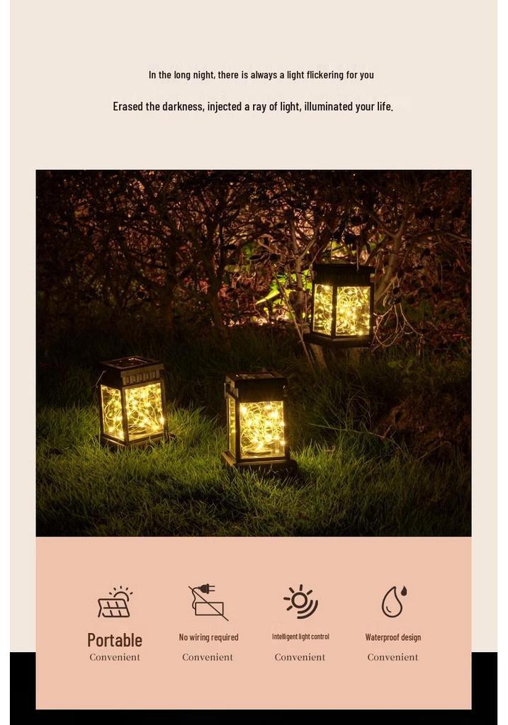 Waterproof Solar Lantern: Outdoor Table & Garden Décor with Night Light