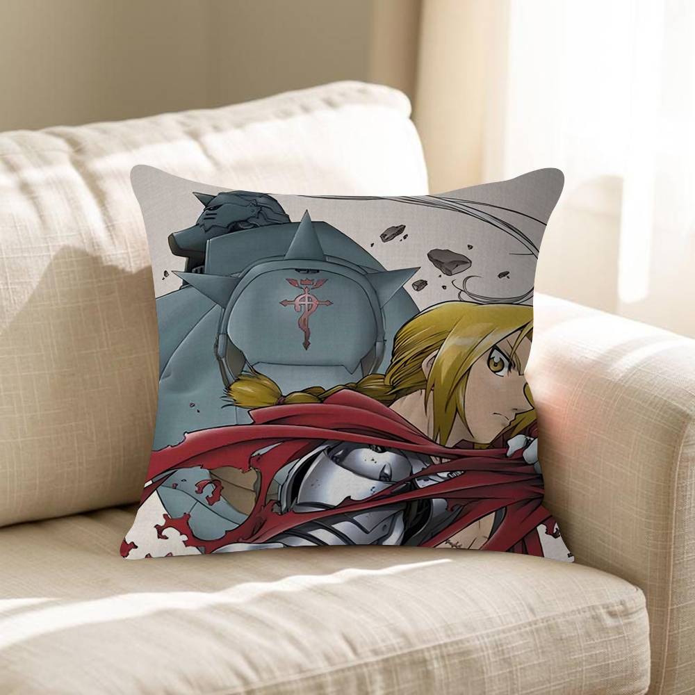 

FFullmetal AlchemistS Pillow Gift Home Office Decoration Pillow Bedroom Sofa Car Cushion CoverPillow Case 30x30 cm