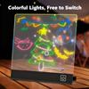 Led Note Board with Colors Acrylic Set Glowing Desktop Sign Letter Memo Painting Manual Multiple Light Colors for Classroom Home Decor Office Gift
