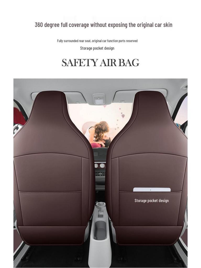 Wuling Sunny Universal Cartoon Leather Car Seat Cover, Full Surround for All Seasons.