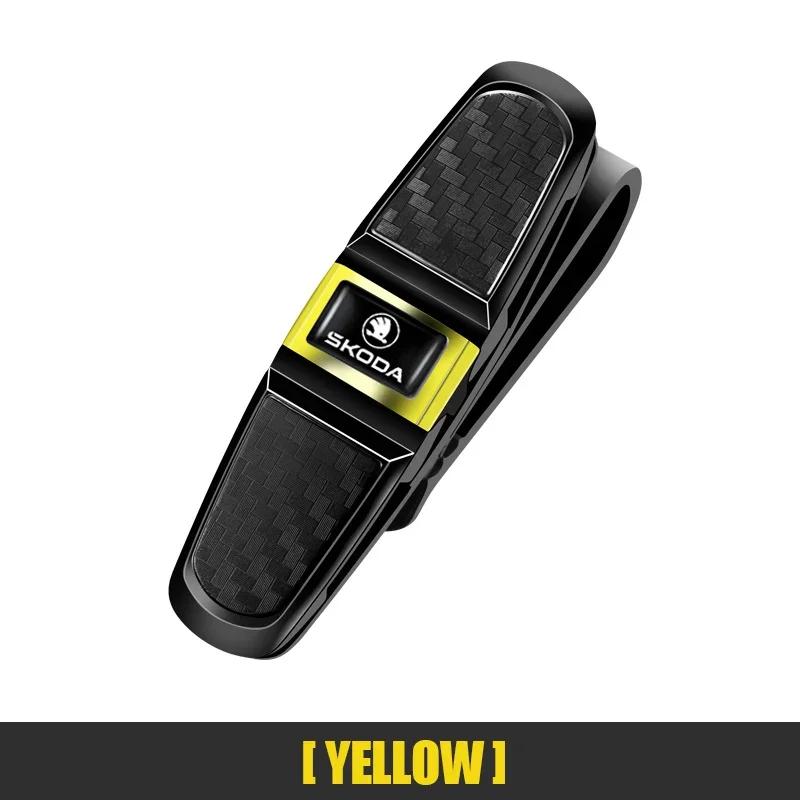 Autoaufkleber Skoda Auto Brillenetui Auto Sonnenblende Brillenhalter Sonnenbrillenclip Karten Ticket Halter Stifteetui Clipbox Universal
