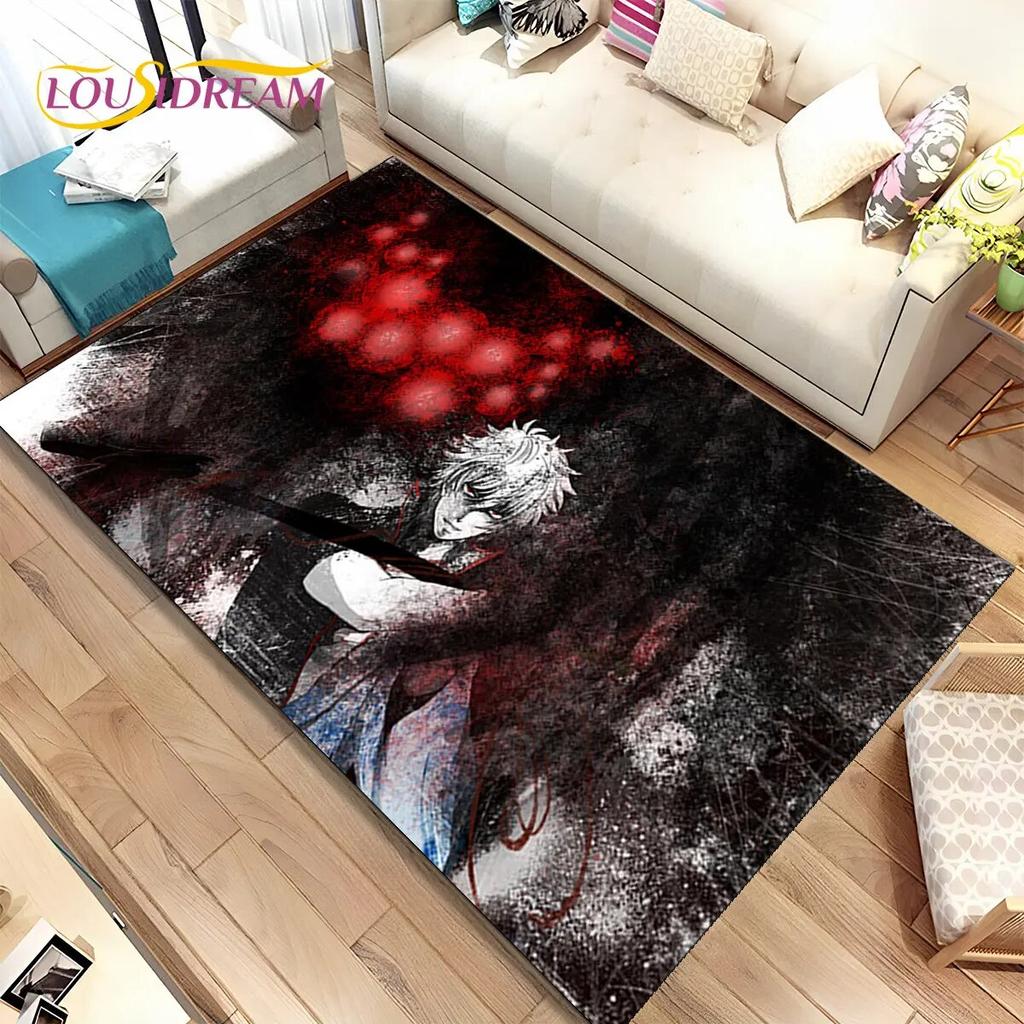 3D Gintoki Kagura Gintama Anime Area Rug,Carpet Rug for Living Room Bedroom Sofa Doormat Decoration, Kid Play Non-slip Floor Mat