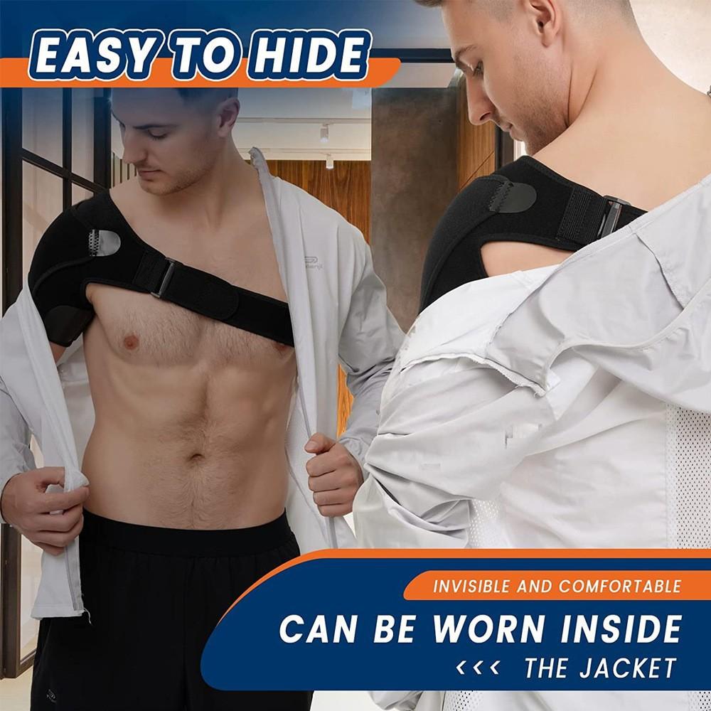 Shoulder Brace with Pressure Pad, Suitable for Both Men and Women, Adjustable Shoulder Brace for Left and Right Shoulder Protect