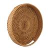 Coffee Room Farmhouse Rattan Woven Tray Hand-Woven Tray Convenient Storage Solution Easy To Clean High-quality Material