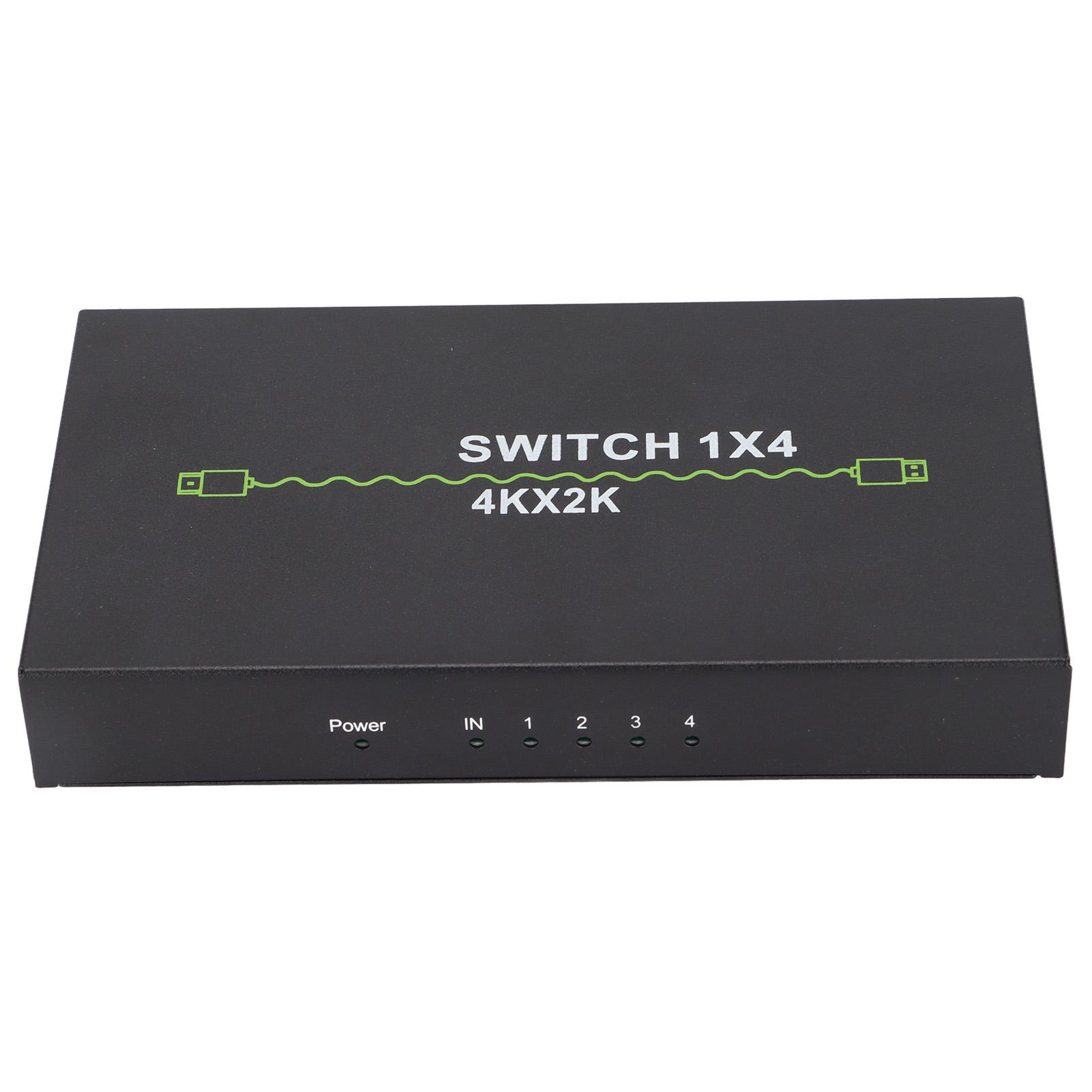 

Разветвитель интерфейса мультимедиа высокой четкости 4k 1 вход 4 выхода Стабильный Надежный Практичный Компьютер EU Plug