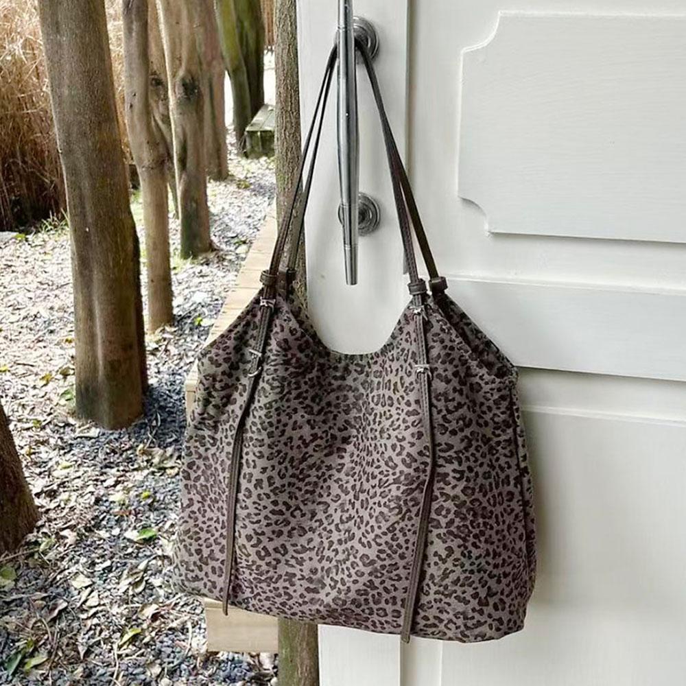 MATTIERE MT_25012 Womens Casual Leopard Canvas Shoulder Bag