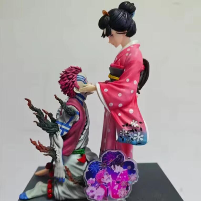 New Demon Slayer Akaza Anime Figures 27cm Akaza Koyuki Figure Pvc Statue Desktop Decoration Collection Model Toys Birthday Gifts