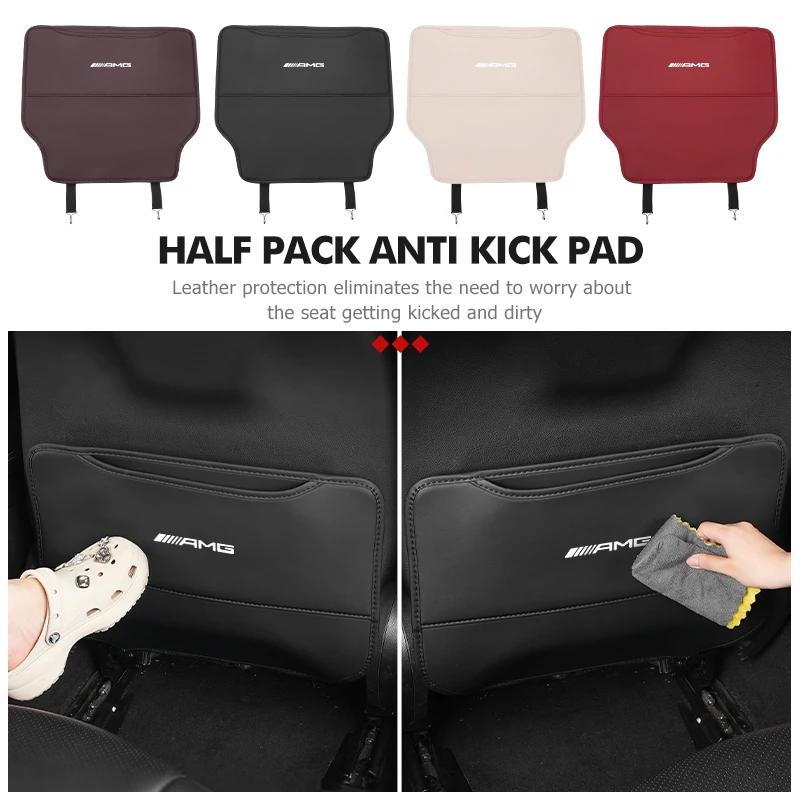 Leather Car Anti-dirty Seat Back Protective Mat Anti Kick Pad For Mercedes Benz AMG W202 W212 W213 W220 W221 W222 C180 C200 C260