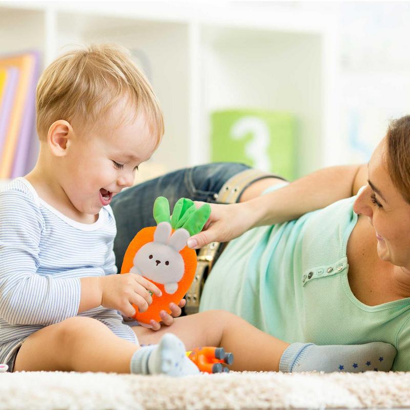 Funny Joy Fruit Bunny Plush Toy Cute Carrot Strawberry Rabbit Plush Toy Birthday Christma Bunny Stuffed Animal Reversible Rabbit