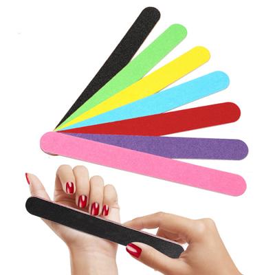 Lot de 10 limes à ongles double face en bois, grain 100/180, pour hommes et femmes, pour ongles en gel acrylique
