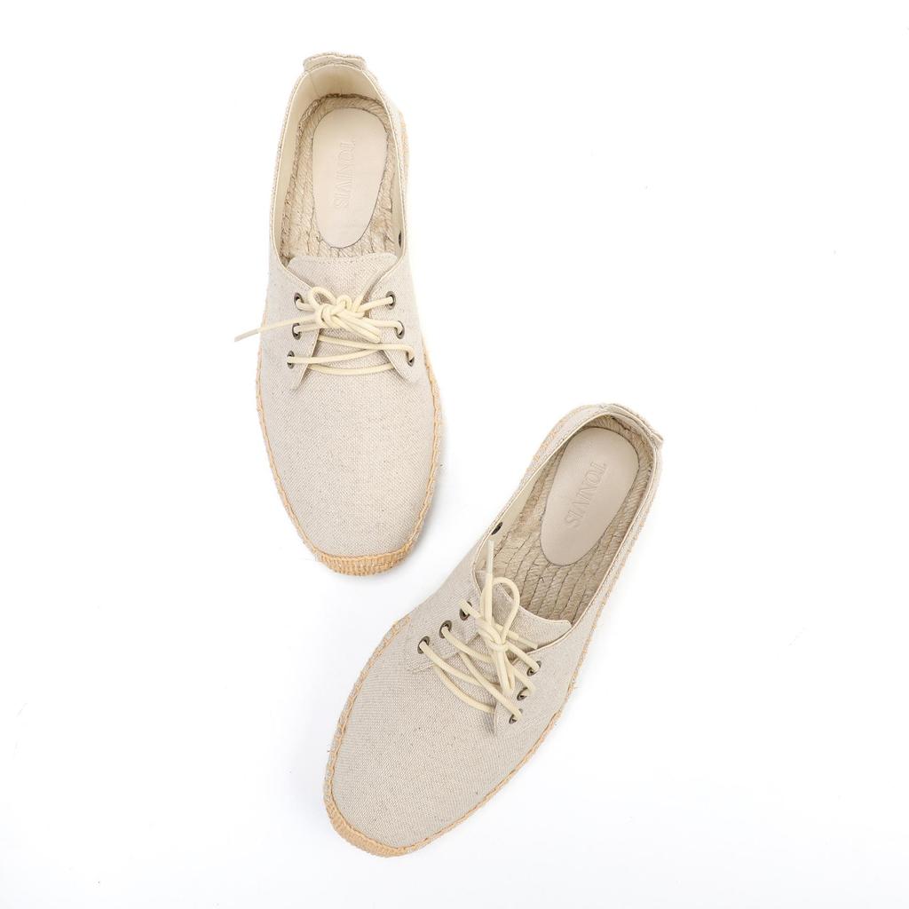 2026 Spring Men's Breathable Casual Lace-up Canvas Shoes - Trendy & Versatile