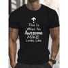 Graphic Print, Men's Round Crew Neck Short Sleeve Tee, Casual T-ShirtCasual Comfy Lightweight Top for Summer