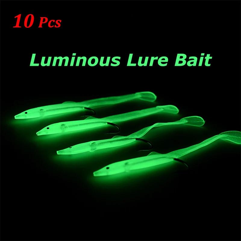 Fishing Lure Luminous Hook with Fluorescent Light Small Package Easy to Carry Emitting Bait Fishing Tackle Accessories
