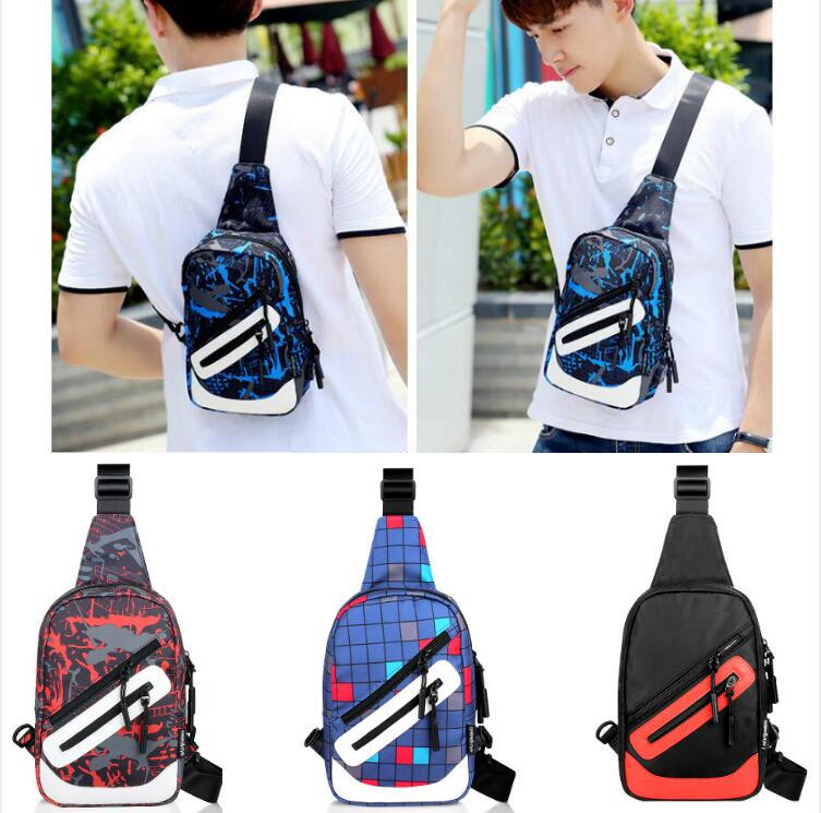 Fashion Men Phone Pocket Crossbody Bag Chest Shoulder Sling Bag Messenger Bag for Men
