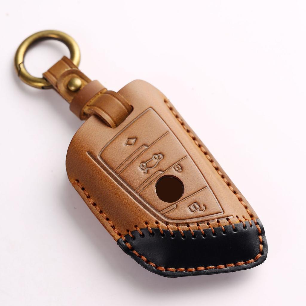 Applicable to BMW key cover X5 blade 530LI new 5 series 325 leather car key cover Douyin explosion