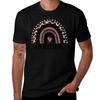 Teacher Life Leopard Rainbow Tshirt Basic Plain Short Sleeve Crew Neck Tee