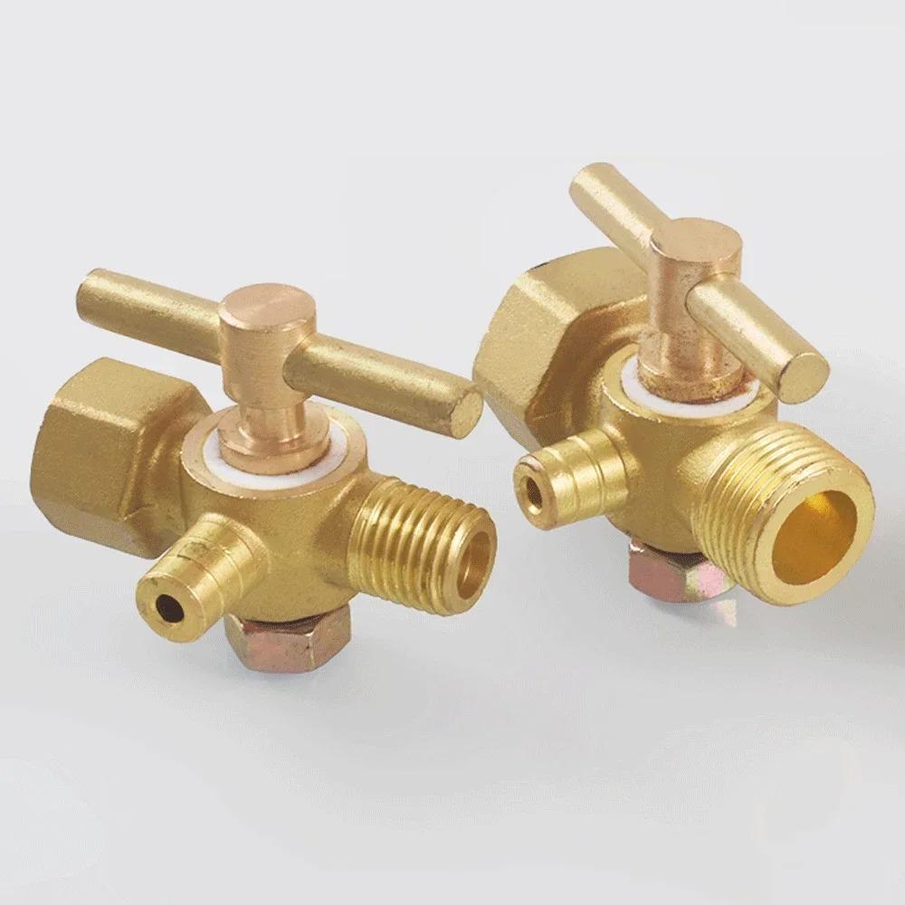 M14 M20 Metric Female To Mae X 10mm Hose Barb Brass Tee 3 Ways Petcock Tap Valve With Hanlde For Cooker Drainer